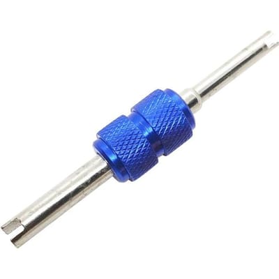 Universele bandventielkernstelenverwijderaar Schroevendraaier Autovrachtwagen Fietswielreparatietool Auto-accessoires voor tweeërlei gebruik Bandenverwijderaar blauw
