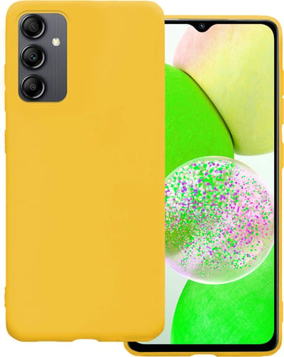 Hoesje Geschikt voor Samsung Galaxy A14 - Sterk & Shockproof - Hoes Cover - Siliconen Case - Geel