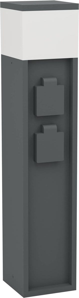 EGLO Park5 Stopcontact Zuil Buiten - E27 - 50 cm - Antraciet/Wit