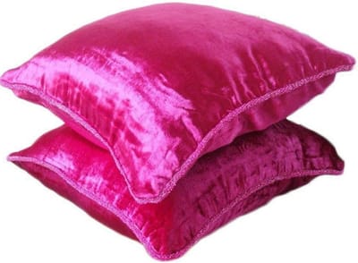 Decoratieve Kussenslopen - Kussenhoezen Bank - Woonkamer Decoratie - 100% Handgemaakt - 45x45 cm - Fuchsia Roze