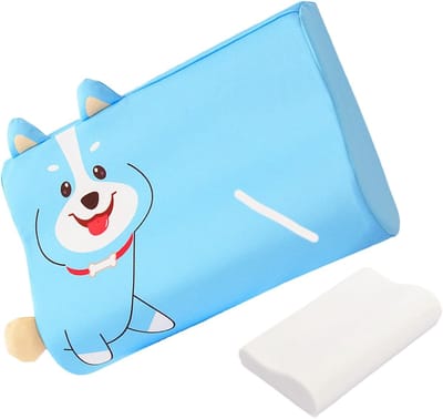 Peuterbedkussen - Kinderslaapkussen Reisbedkussen - Kinderen Comfortabel Laten Slapen - Ergonomische Ondersteuning - 45x27x6 cm - Pup