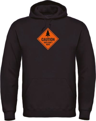 Trees don't move FRONT wintersport hoodie zwart M - soBAD. | Foute apres ski outfit | kleding | verkleedkleren | wintersporttruien | wintersport dames en heren | Snowboarding