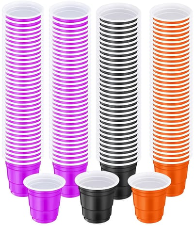 Dailygoody - Halloween Shot Glazen - Wegwerp Drinkbekers - 150 stuks - 2oz Capaciteit - Perfect voor Feesten - Ideaal voor Snacks en Proeverijen