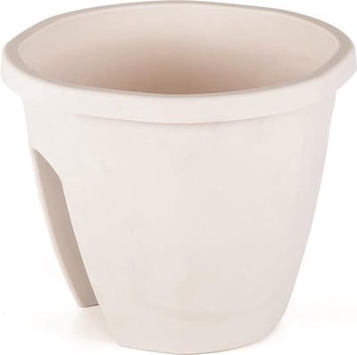 Balkon bloembak Emerald gebroken wit 7.5L aanpasbaar 30x30x25 met drainage