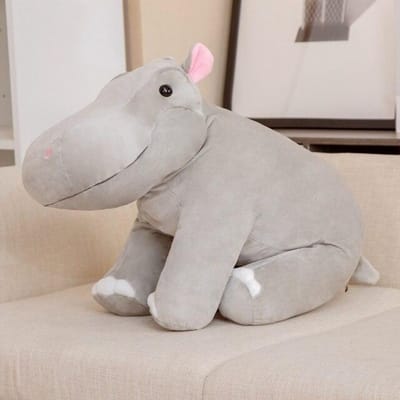 1 stuks 55 / 70 cm Kawaii Nijlpaard Pluche Speelgoed Comfortabel Dierenkussen Lief Nijlpaard Pluche Gevulde Poppen Voor Kinderen Meisjes Cadeau 55cm grijze kleur