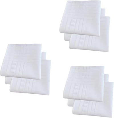 Katoenen Zakdoeken - Zachte Doeken - Sport Verzorging - Hoge Absorptie - 9 Stuks - Wit