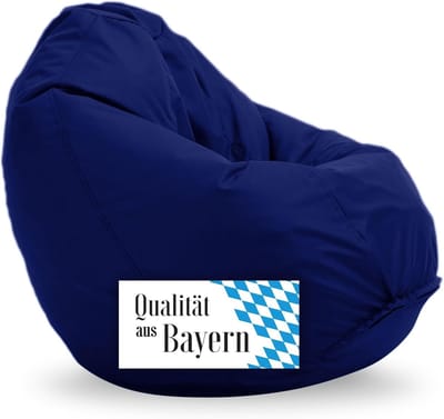Zitzak - Beanbag stoel - Ontspannen en gamen - Waterdichte buitenhoes - 80 x 70 cm - Koningsblauw