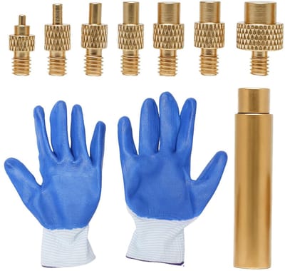 Set van 8 Draad Inserts en Lood Tips voor Solderen - M2, M2.5, M3, M4, M5, M6, M8 met Adapter - Ideaal voor 3D Printer Accessoires en Draadverbindingen