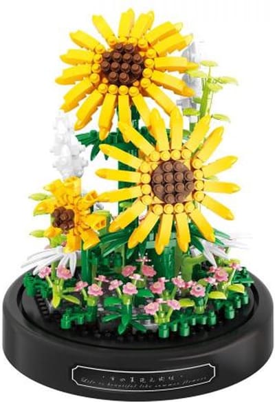 Balody Yellow Sunflowers - Nanoblocks / miniblocks - Bouwset / 3D puzzel - 559 bouwsteentjes - Balody 18470