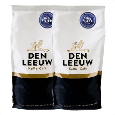 Den Leeuw Koffie - Filterkoffie - Compatibel met Koffiezetapparaten - Gemalen Koffie - 2 KG