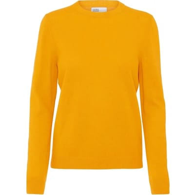 Damestrui met Ronde Hals in wol Colorful Standard Light Merino Burned Yellow