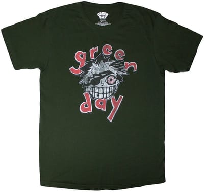 Green Day - Eye Patch Heren T-shirt - L - Groen