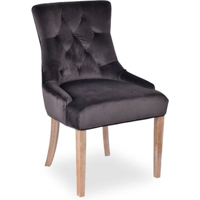 Stozy Velvet Eetkamerstoel Skye Grijs