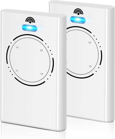 2 Stuks Universele Afstandsbedieningen voor Garagedeuren, 2 Kanaals Remote Controls voor Toegang en Beveiliging