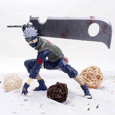 Figurine Anime Naruto 15cm Épée Large Hatake Kakashi Figurines d'Action PVC Figurine de Collection Poupée Ornements Jouets Cadeaux d'Anniversaire No Box black