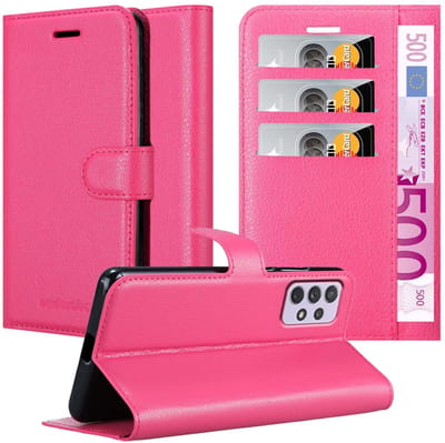 Cadorabo Hoesje geschikt voor Samsung Galaxy A73 5G in KERSEN ROZE - Beschermhoes met magnetische sluiting, standfunctie en kaartvakje Book Case Cover Etui
