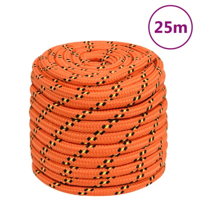 vidaXL - Boottouw - 18 - mm - 25 - m - polypropyleen - oranje