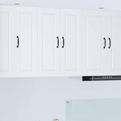 vidaXL - Wandkast - PORTO - Wit - 60 - x - 31 - x - 80 - cm - Bewerkt - hout