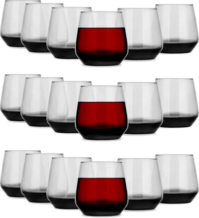Glasmark Waterglazen - 18x - Midnight collection - 310 ml - glas - drinkglazen