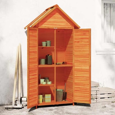 vidaXL - Tuinschuur - 89x52,5x175 - cm - massief - grenenhout - bruin