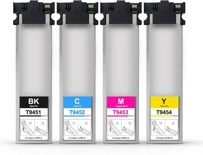 Inktcartridges Geschikt voor Epson T9451-9454XL | Multipack van 4 stuks Geschikt voor Epson WorkForce Pro WF C 5210DW, Epson WorkForce Pro WF C 5290DW, Epson WorkForce Pro WF C 5710DWF, Epson WorkForce Pro WF C 5790DWF