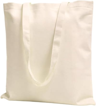 Herbruikbare Katoenen Shopper 38 x 42 cm – Onbedrukt en Milieuvriendelijk – Ideaal voor Bedrukken en Beschilderen, Duurzame Tas voor Winkelen en Dagelijks Gebruik