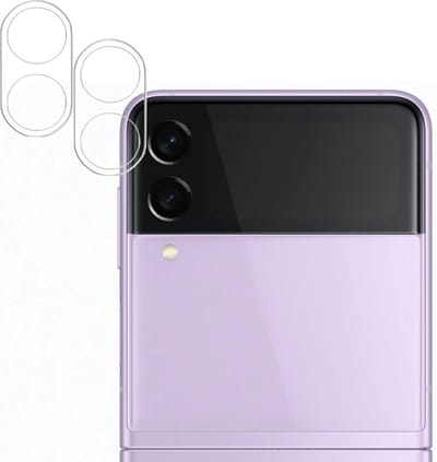 Camera Screenprotector geschikt voor Samsung Galaxy Z Flip 3 - Beschermglas Camera Screen Cover Glas - 2 Stuks