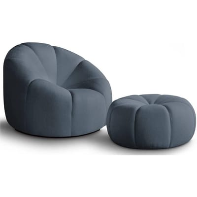 Fauteuil met poef Plush | NADUVI Collection