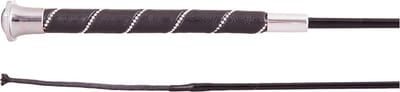 BR Dressuurzweep BR Orionm/leder /crystal grip 90 Zwart / Zilver