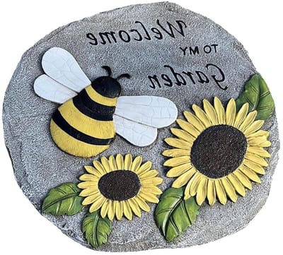 Tuin Stenen Pad - Decoratieve Stapstenen - Pad Aanleggen - Zonnebloem Bijen Design - 235 cm - Standaard