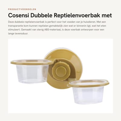 Voederbak voor reptielen - Dailygoods- Reptielenvoerbak met zuignap