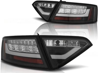 Achterlichten - AUDI A5 - 07-06 11 - ZWART - LED STRIP