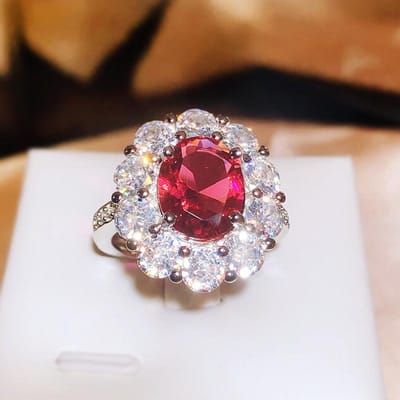 Cuivre Délicat Couleur Cuivre CZ Ovale Diamant de Simulation à Haute Teneur en Carbone Bagues Pour Femmes Bijoux de Fête de Mariage resizable black