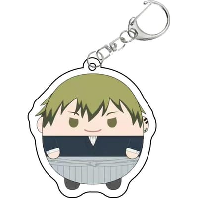 Anime Jujutsu Kaisen Mooie Sleutelhanger Itadori Zenin Naoya Yuji Gojo Satoru Cartoon Acryl Taslabel Sleutelhanger Hanger Cos Accessoire white