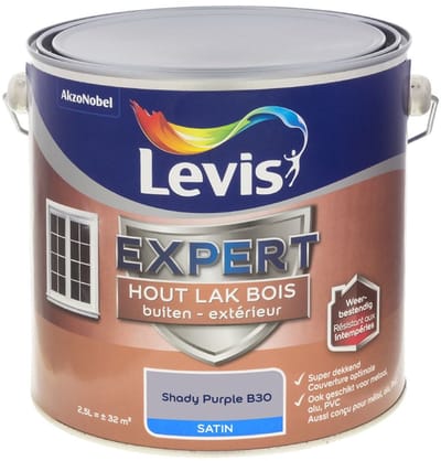Levis - Expert Hout Lak Buiten Satin Mix - Shady Purple B30 - Mengverf - 2,5 L