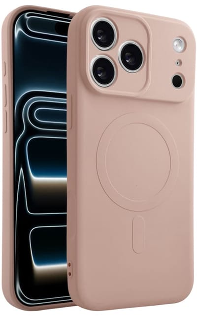 Casify Siliconen Hoesje geschikt voor MagSafe iPhone 17 Pro Max Hoesje - Roze