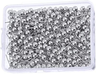 Plastic Head Push Pins - Card Nails Drawing Pins - Documenten Bevestigen - Roestvrij Stalen Punt - 200 Stuks - Zilver