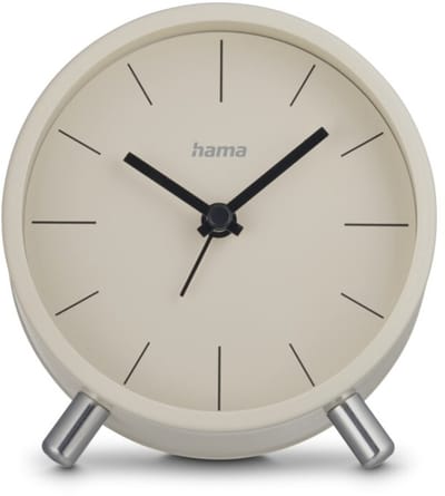 Hama wekker- Flores - Geluidsarm- Grijs/beige