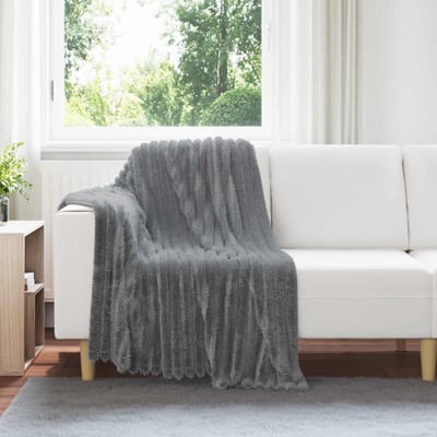 vidaXL - plaid - Donkergrijs - 150 - x - 130 - cm - 0.51 - kg - Fleece