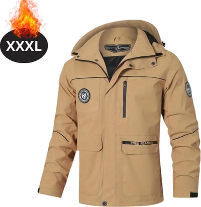 Nivard Windjas Voor Heren - Parka - Lente & Herfst - Jas - Volwassen - Windjack - Windbreaker - Outdoor - Buiten - Beige - Maat XXXL