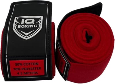 Bokshandschoenen Bandages - Hand Wraps - Training Bescherming - Duimlus en Klittenband - 4 Meter Lengte - Rood