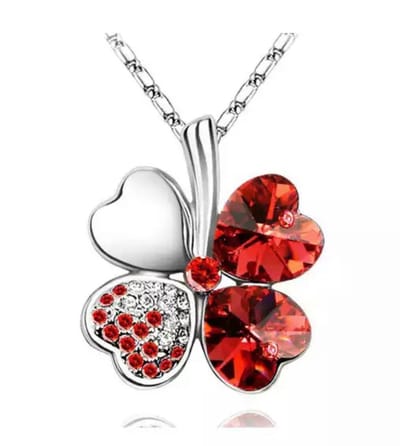 Akyol - ketting – collier – ketting met hanger – valentijn cadeau voor haar -klavertje 4 ketting -cadeau voor vriendin -kerst cadeau ketting – kettinkjes – 1 ketting - klavertje vier -ketting – klavertje vier ketting – hanger