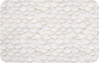 WC mat 80x50 cm - Antislip - Schubben - Wit - Elegant - Toiletmat - Vloermat - Douchemat - Toilet tapijt - Toiletmatten