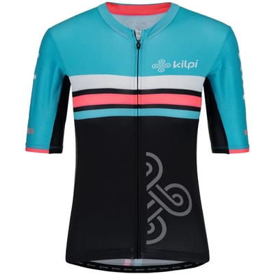 Kilpi Corridor Korte Mouw Wielertrui Blauw,Zwart 34 Vrouw