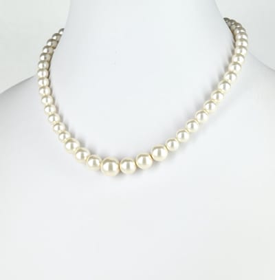 KAYEE - Parelketting - crème - 45cm