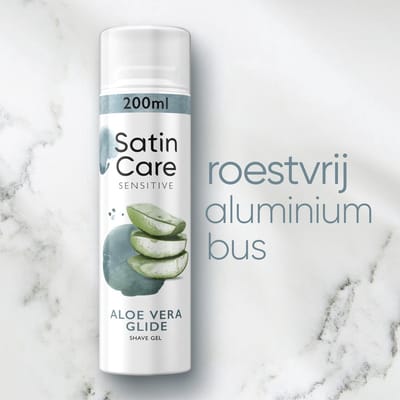 Satin Care - Scheergel - Sensitive - Aloe Vera Glide - Voordeelverpakking 2x 200ml