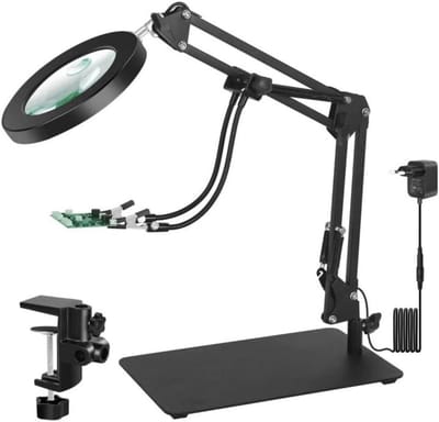 DailySupplies® Vergrootglas met Verlichting - Loeplamp - Vergrootspiegel Led - Zwart
