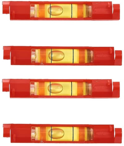 Dailygoods- Waterpas Professionele Kabelwaterpas - 4 Geleidingsniveaus - Acryl/ABS Materialen - Duidelijke Meetwaarden - V-vormige Groef - Haak voor Opslag - Waterpasniveau