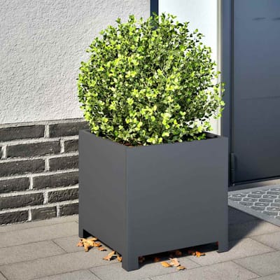 vidaXL - Plantenbak - 40x40x40 - cm - staal - antracietkleurig