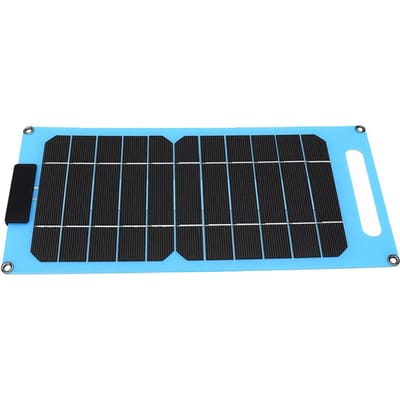 Panneau Solaire 20W en Silicium Monocristallin Chargeur Solaire avec Double Port Type C Charge Rapide pour Camping en Plein Air Randonnée